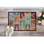 Lots of Harlequin Natural Ears Great Dane Doormat 18x27-134331204