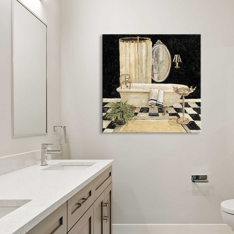«Maison Bath I» par Charlene Olson, Toile tendue, H 18 po x l 18 po x P 1 po
