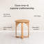Sartaj Solid Wood Cross Legs Side Table-936826020