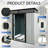 6x5 Metal Outdoor Storage Shed With Window And Transparent Plate White - Black