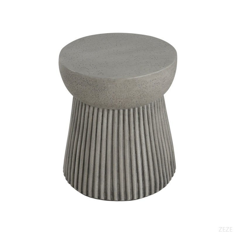 Table d'appoint d'extérieur en béton léger