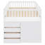 Lit superposé double blanc avec construction solide et rangement fonctionnel en bois de pin blanc-118036607-118036606
