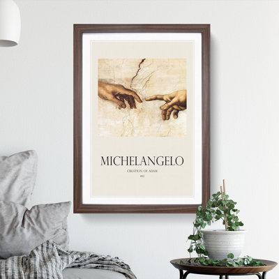Creation Of Adam Hands by Michelangelo Framed Print
