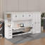 Twin Size Murphy Bed Wall Bed With Wardrobe, Cabinet And Desk-1406826790