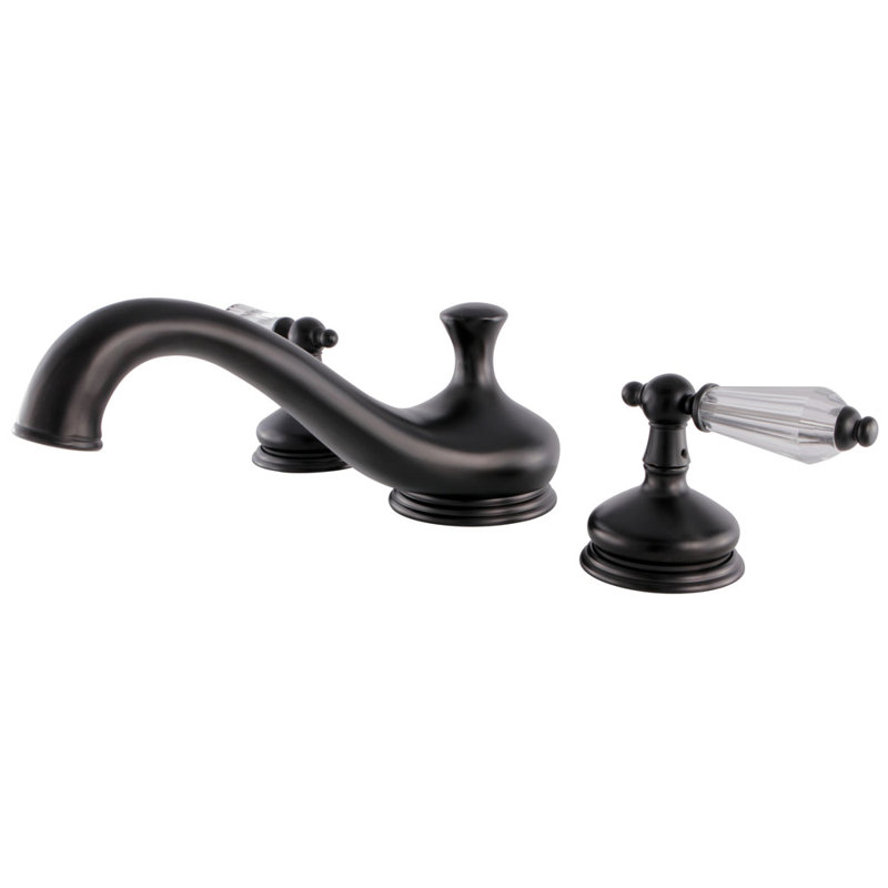 Kingston Brass Wilshire Two-Handle 3-Hole Deck Mount Roman Tub Faucet, Oil Rubbed Bronze