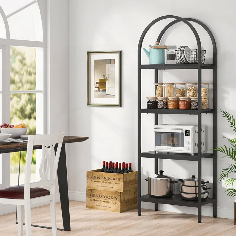 Étagère de rangement à quatre niveaux, Noir