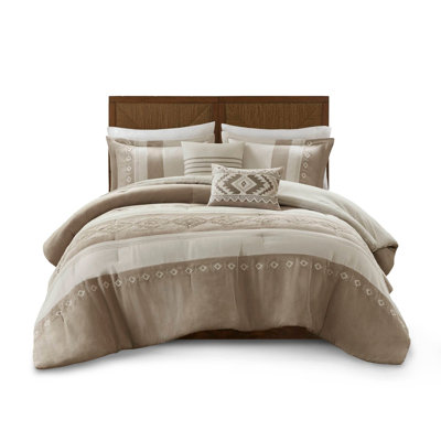 5-Piece King Comforter 5pcs Set,Taupe