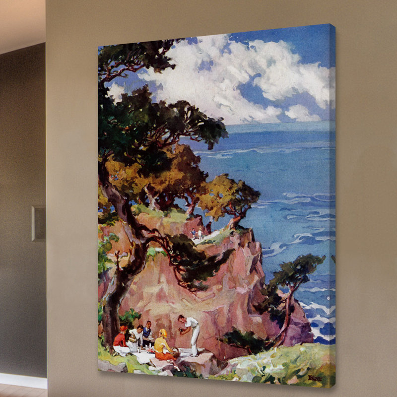 " Oceanside Picnic " by Curtis Publishing, 36" H x 24" W