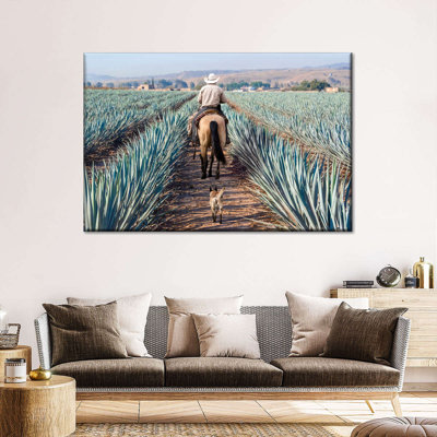 " Inspecting Agave Plantation Canvas Print "