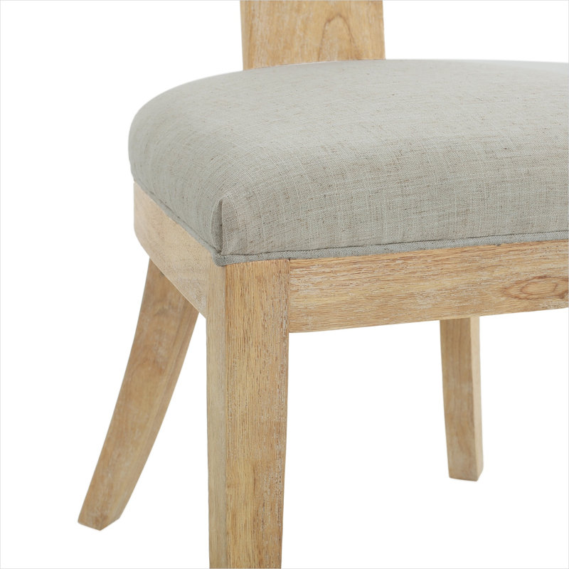 Ensemble de 2 chaises de salle à manger avec coussin moelleux et pieds en bois