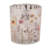 Frosted Wildflower Print Votive Holder