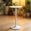 Table de bar ronde blanche