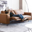 Causeuse-coussin modulaire orange 100% polyester