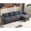 Canapé modulaire convertible avec rangement, canapé en L, canapé quatre places, canapé modulaire en tissu de lin moderne pour le salon-1499370322