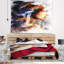 Femme indienne avec tapisserie d'aigles cheval blanc-28485377