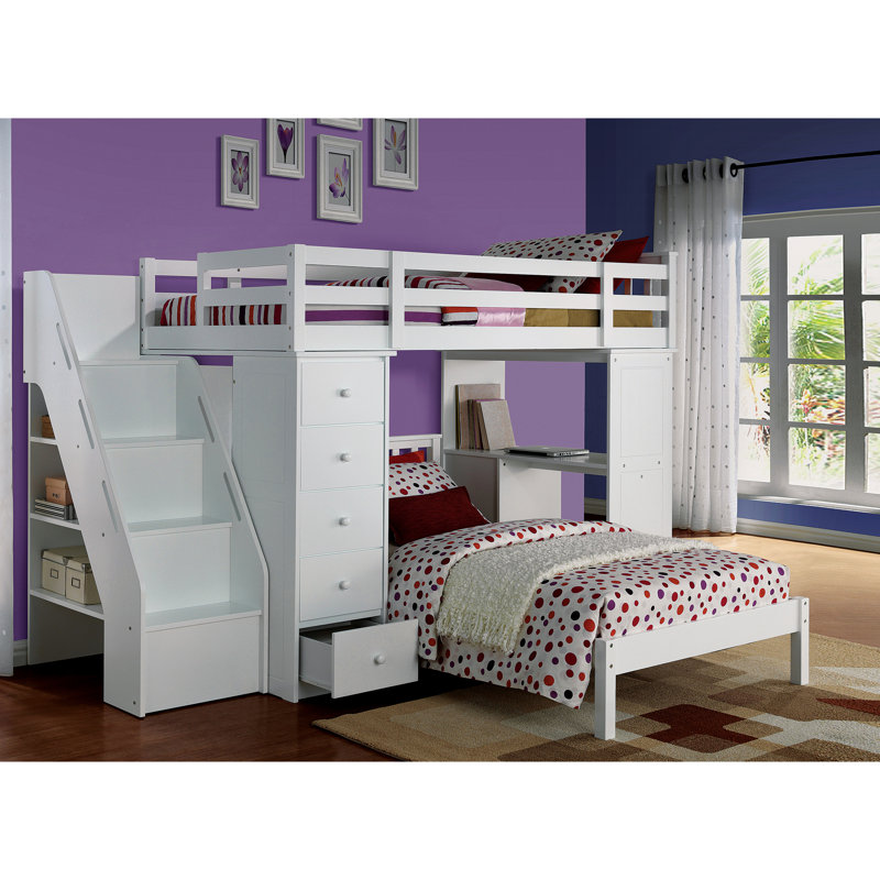 Lit mezzanine simple en blanc
