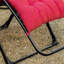 Fauteuil inclinable et pliable rouge avec coussin et plateau latéral Red Zero Gravity