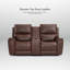Causeuse inclinable en cuir 77,5 po avec port USB intégré et console Zero Gravity-1402987356