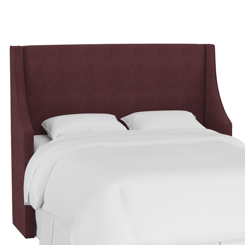 Tête de lit tapissier Riane, Simple, Lin blanc texturé Zuma