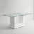 Coetta Rectangular Glass Top with Solid Wood Base Dining Table