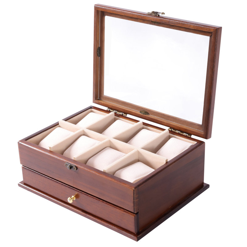 Boîte à bijoux en bois avec tiroirs