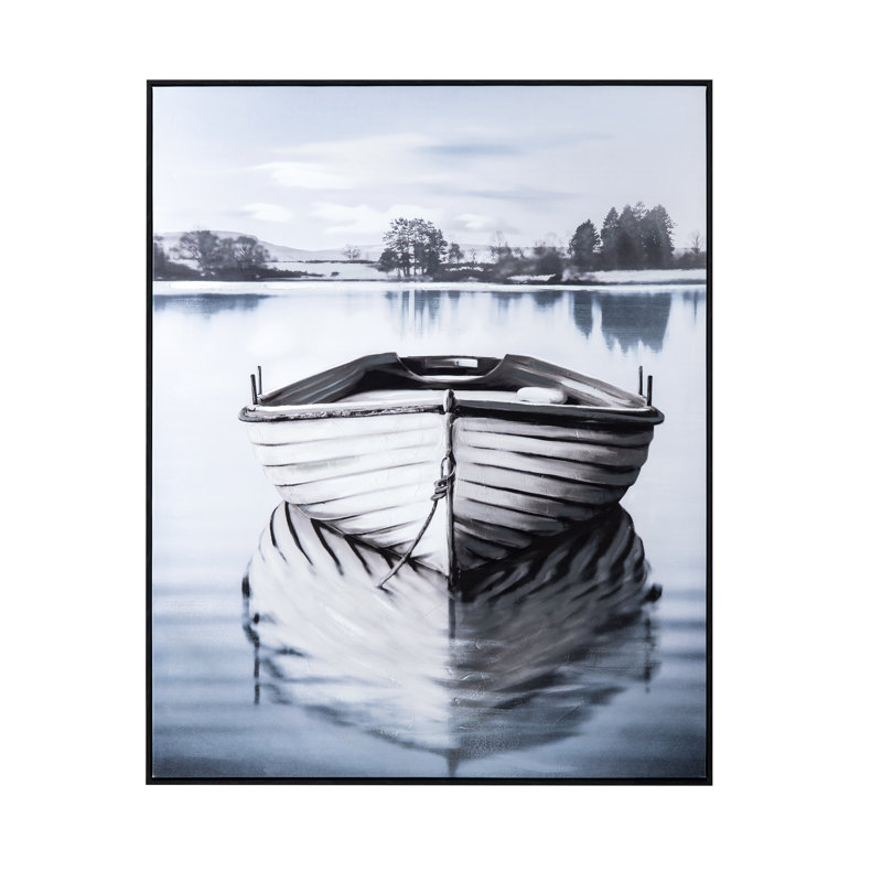 Lake It Easy Framed Canvas Wall Art