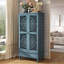 Armoire de rangement rustique avec tiroir, armoire décorative sculptée à 2 portes-811394568