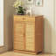 Étagère à chaussures 3 niveaux, 1 tiroir, 9 rangements, armoire de rangement en bambou pour hall d'entrée