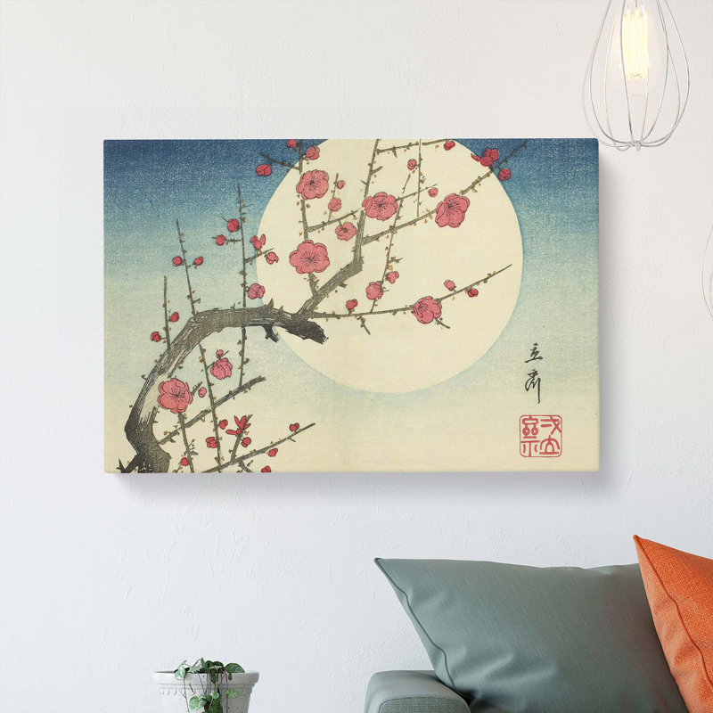 Plum Branch And Moon by Utagawa Hiroshige - Wrapped Canvas, 35cm H x 50cm W x 3cm D