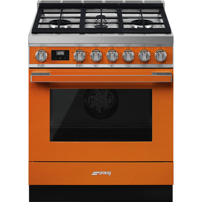 SMEG Portofino 30" 3.6 cu ft. Freestanding Dual Fuel Range
