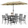 Alyah Rectangular 6 - Person 60" Long Dining Set with Umbrella