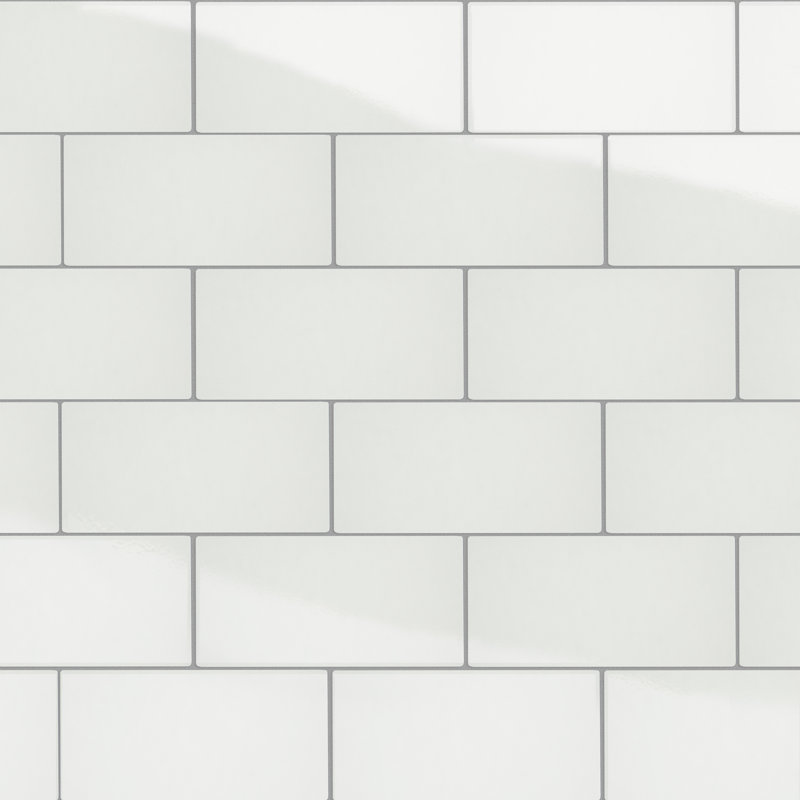 Piscina Brick 9-5/8 In. X 19-1/2 In. Porcelain Floor And Wall Tile, White