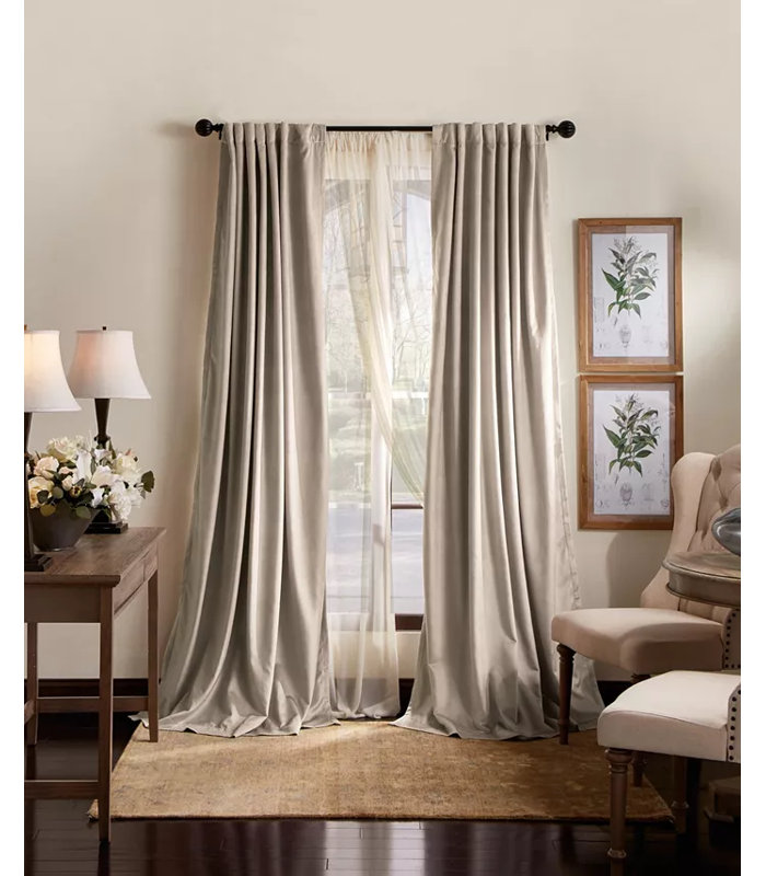 Paire de rideaux occultant en velours Lucca