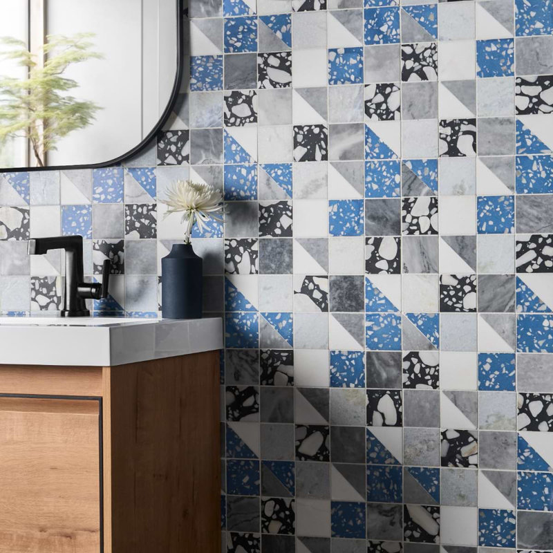 Elizabeth Sutton Artem Mosaic Tile, Steller Blue