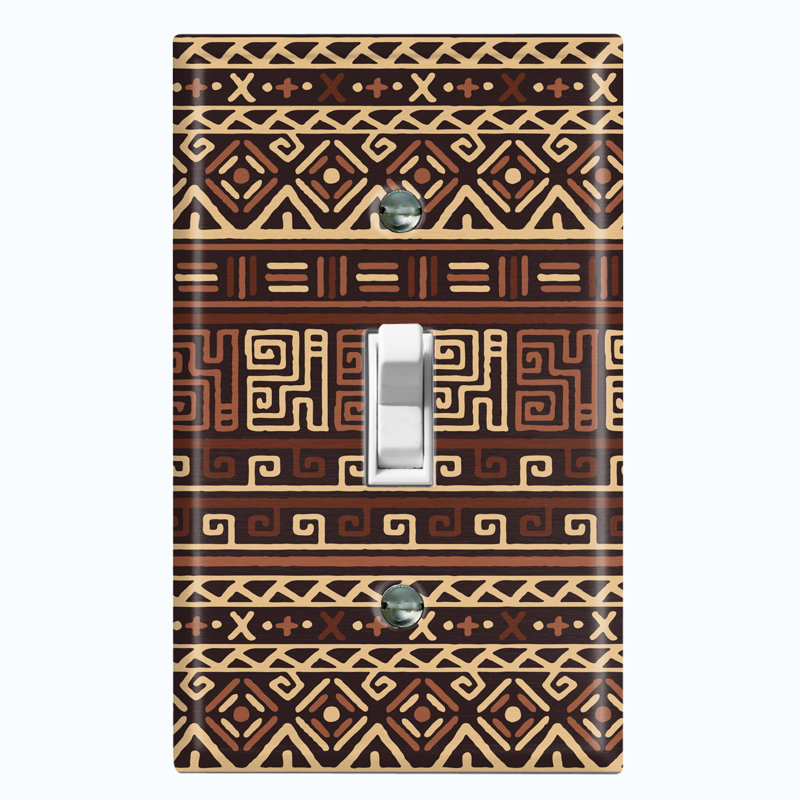 Patterned 1 - Gang Toggle Light Switch Standard Wall Plate