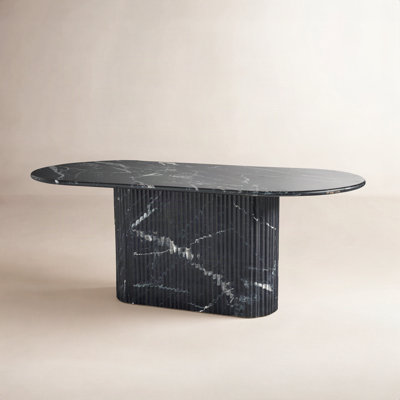 Holloman Oval Marble Dining Table