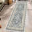 Medallion Non Slip Washable Area Rug(Blue)-1738804036