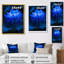 Indigo Lotus Night I - impression sur toile zen bleu-362197943-362197941