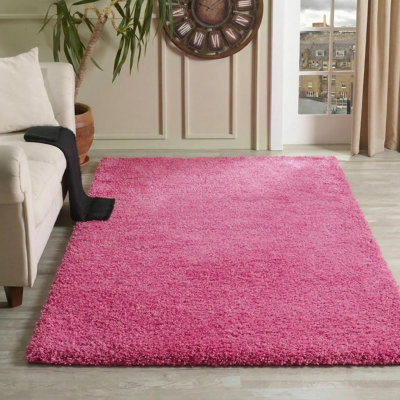 Esterly Pink Shaggy Rug