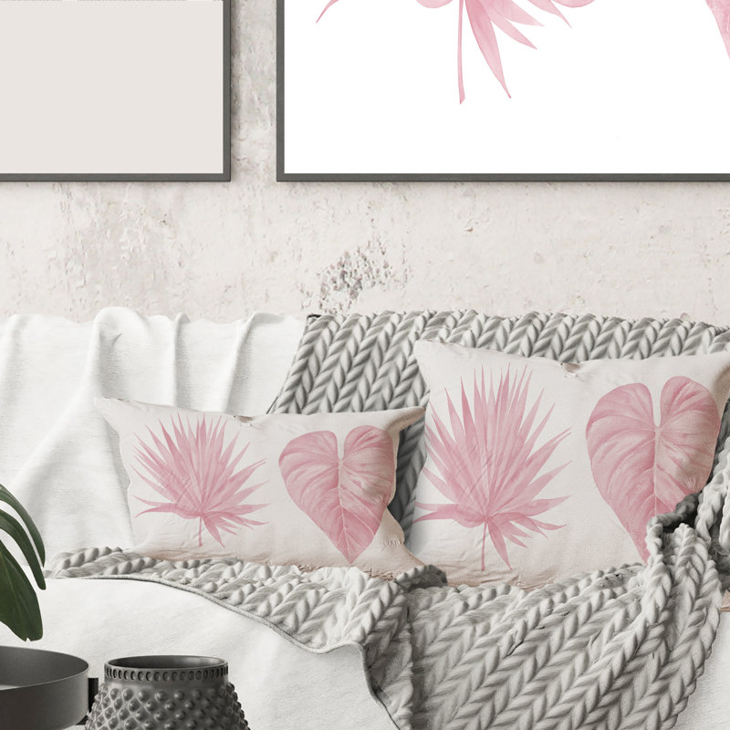 Coussin décoratif à imprimé aquarelle tropical