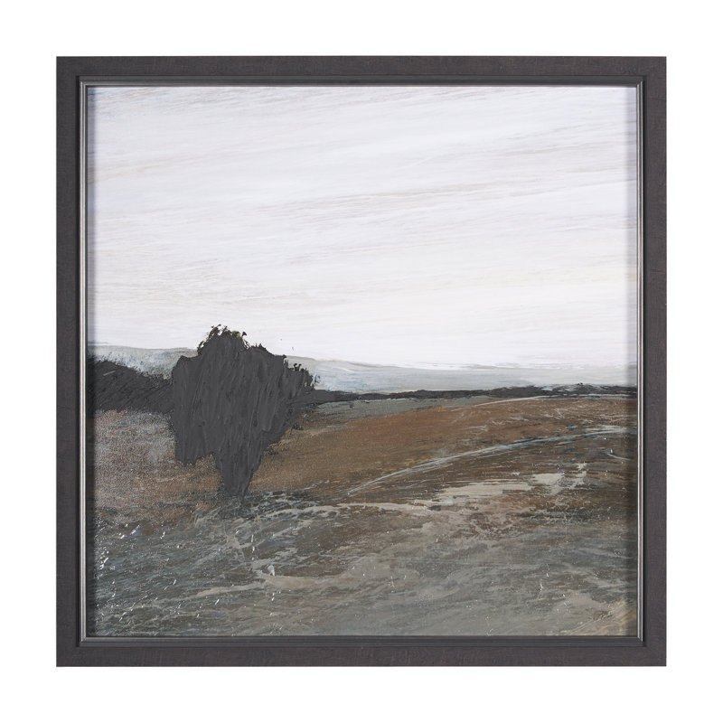 «Cloudy Day», reproduction d'art encadrée texturée à la main, H 30,8 po x l 30,8 po, Journée nuageuse