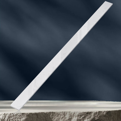 66 In. Engineered Stone Vanity Backsplash 4 In. Bathroom Vanity Back Splash In Carrara White