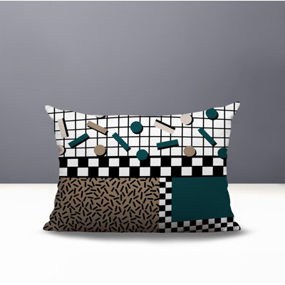 Lumo Abstract Reversible Indoor/Outdoor Lumbar Pillow