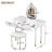 40" Modern Vanity Table Set With Mirror Touch Screen Lighted Mirror, Dressing Table And Cushioned Stool Set With 2 Large Drawers, White