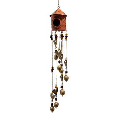 Fiesta Bird House Chime in Orange
