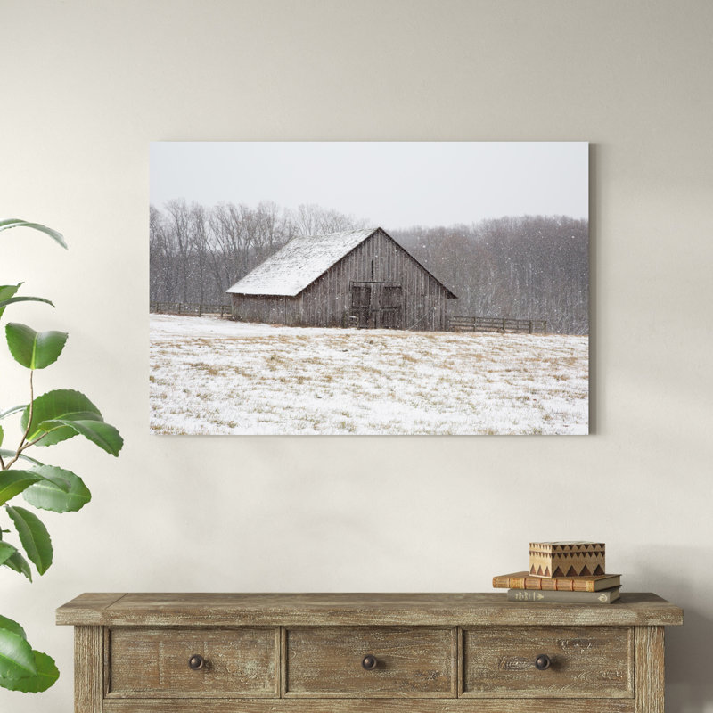 First Snow - Wrapped Canvas Print, 32" H x 48" W