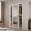 Porte coulissante en miroir blanc 1-Lite-113109707