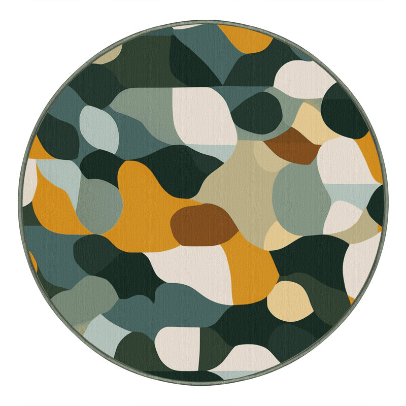 Tiled Topography Rug, Round 8'