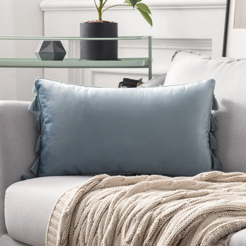 Velvet Pillow, Water Blue, Pillow Cover Only - No Insert