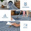Tapis de couloir lavable à la machine Tapis de couloir rayé moderne antidérapant-561288369
